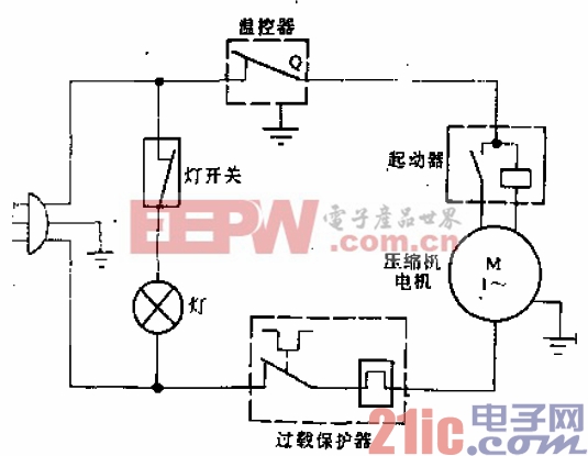 华日牌BC-150型电冰箱电路.gif