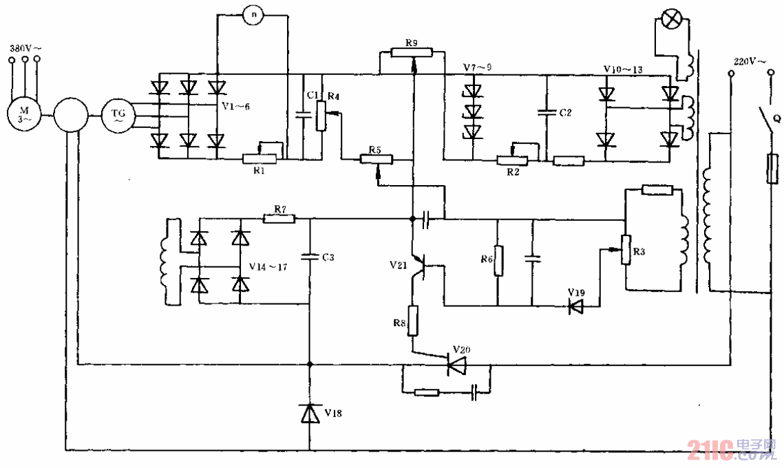 手动电气控制装置原理图电路