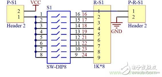 八位拨码开关电路原理图设计