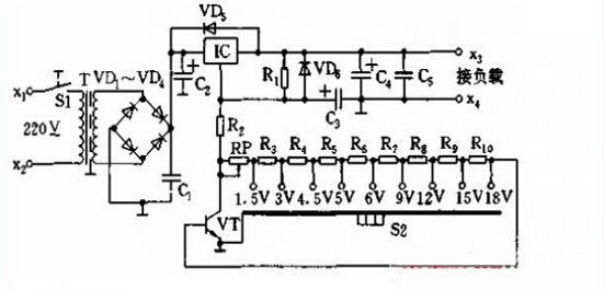 九档可调直流电源电路参考设计(图1)