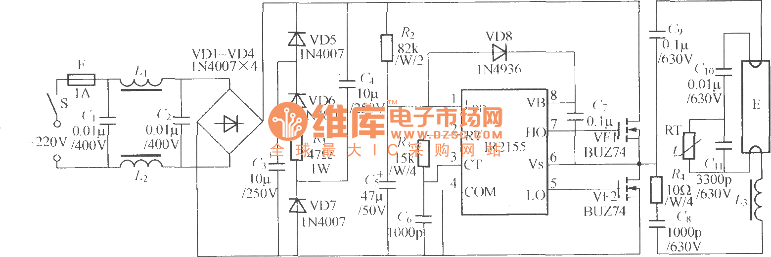 电子节能灯电路(4)-控制电路