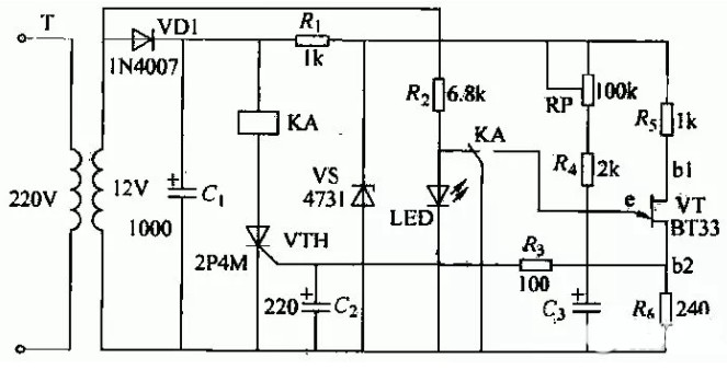 继电器与开关电路分析（JS20单结晶体管时间继电器电路/发射极跟随器继电器开关电路/音频信号控制继电器开