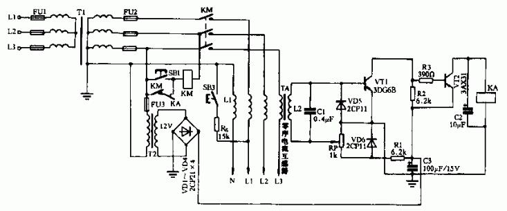 电压电流型低压触电保安器电路图