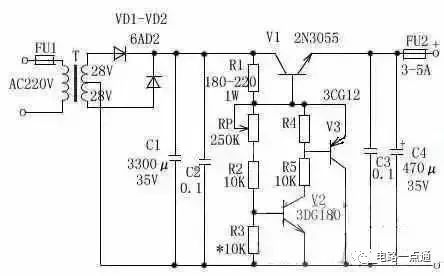 常見5種電源電路圖及原理講解