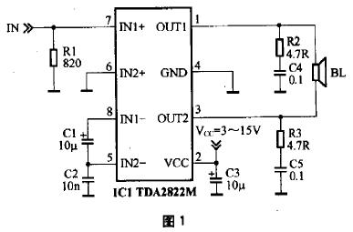 TDA2822M功放电路