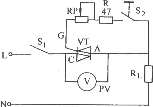 双向晶闸管门极限流电阻调整电路图