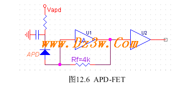 APD-FET(APD-TIA)光电组件电路