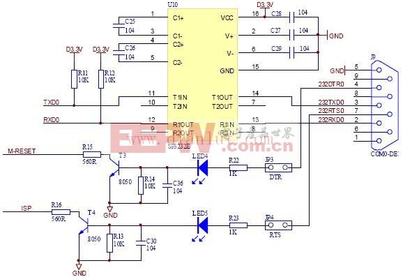 rs232通信接口电路图