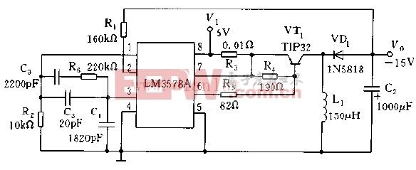 LM3578A用做+5V.-15V的DC DC变换器电路