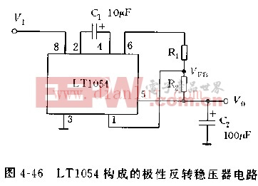 LT1054构成的极性反转稳压器电路