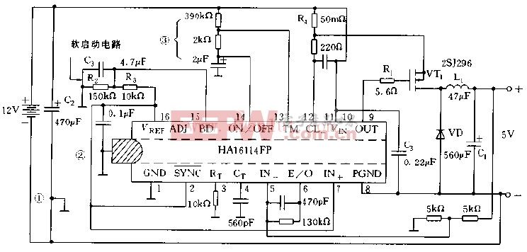 HA16114FP典型应用电路图