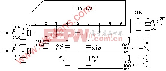 TDA1521功率放大电路