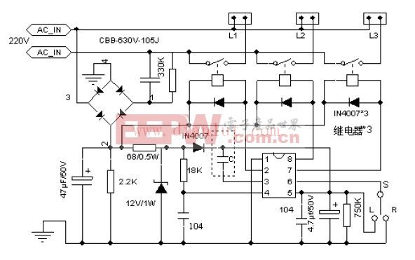 下面是 [hl2608应用电路 ]的电路图    hl2608分段开关电路