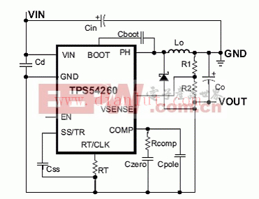 TPS54260反向电源电路图