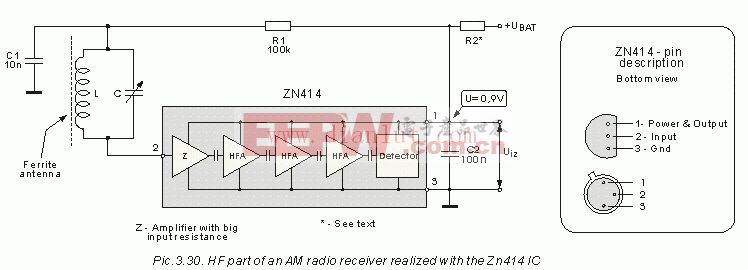 ZN414Z设计的微型接收器电路