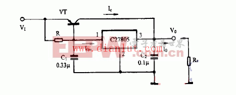 CW7805设计的大电流输出稳压电源电路