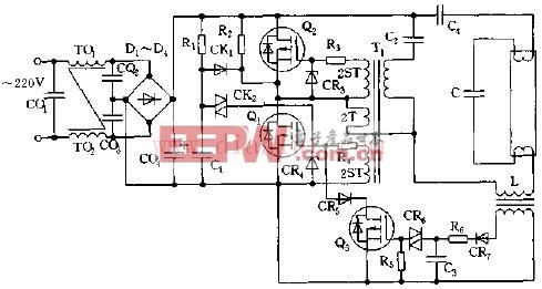 MOSEFT管电子镇流器电路