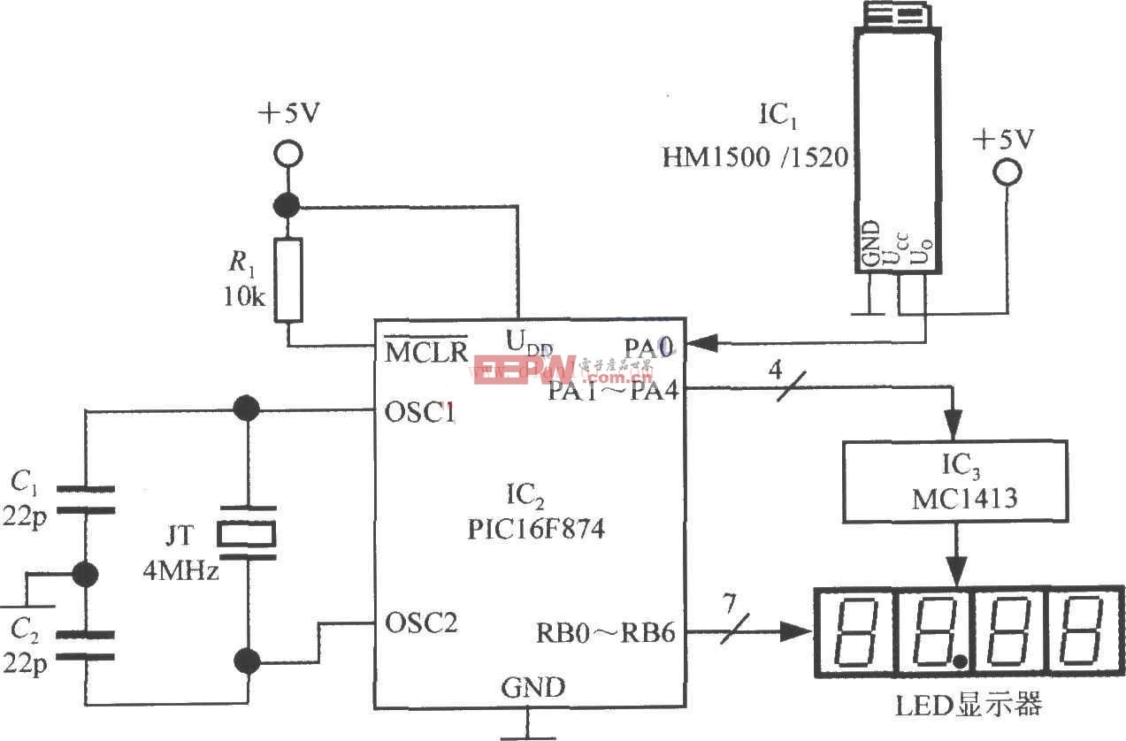 PIC16F874设计的电压输出式集成湿度传感器