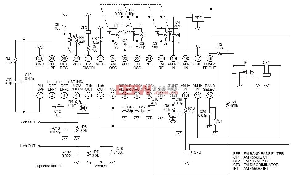 sony公司高品质调频立体声接收芯片CXA1238