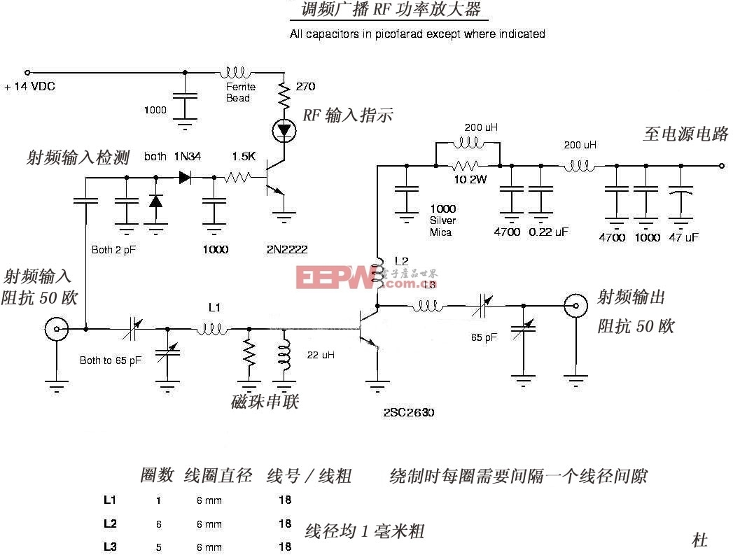 2SC2630 30-60瓦FM廣播RF功率放大器(30-6