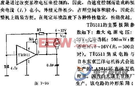 TB5511直流马达速度控制电路的应用  www.eepw.com.cn