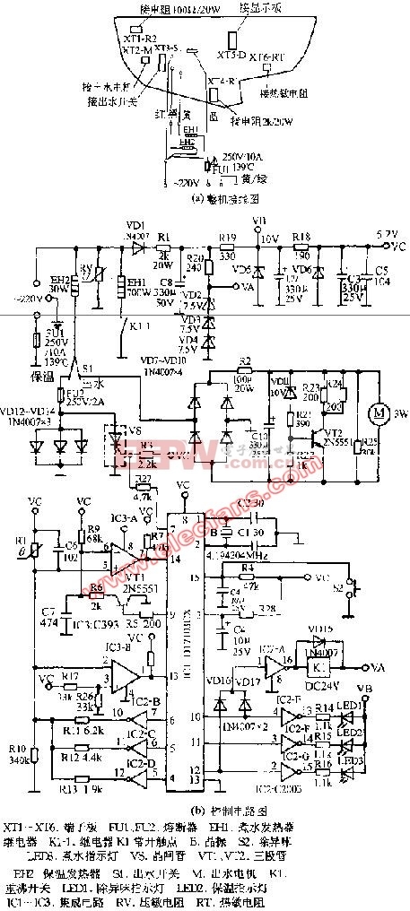 山星SX-B31微电脑电热水瓶电路图