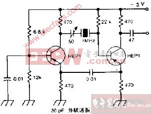1mhz标准晶体振荡器电路图