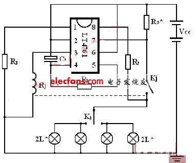 3μ/50υ rj,kj 为继电器, 线圈电阻rj - 100Ω l*为12v /21w灯泡 主