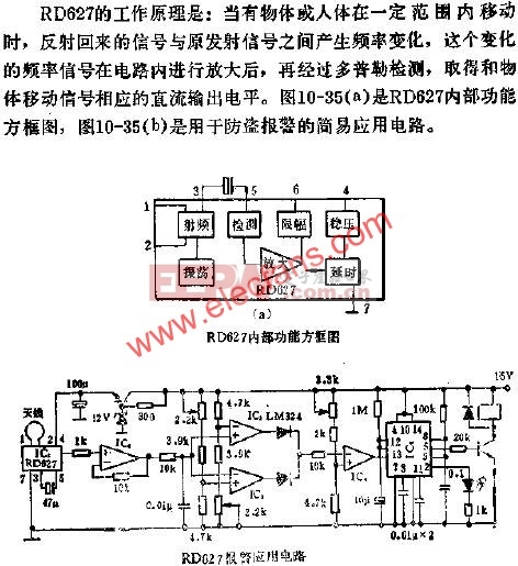 RD627多普勒传感器集成电路的应用  www.eepw.com.cn