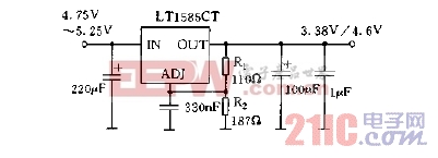 采用LT1585构成输出电压可调的电源电路图.jpg