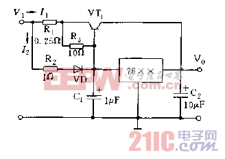 扩大输出电流范围的电压稳压器电路图a.jpg