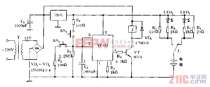 采用NE555构成的快速充电器电路图.jpg