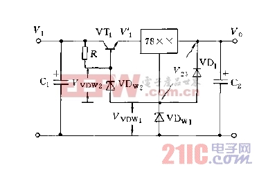 扩大输出电压范围的电压稳压器电路图a.jpg