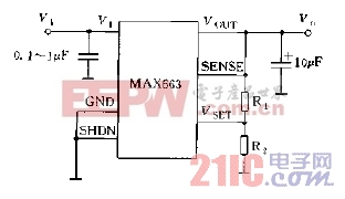 MAX663系列输出电压的设定方法电路无过流保护电路图.jpg