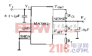 MAX663系列输出电压的设定方法电路有过流保护电路图