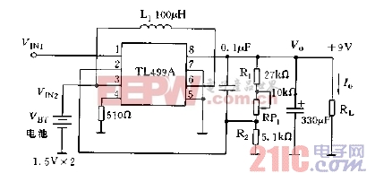 采用TL499A构成的稳压电路图.jpg