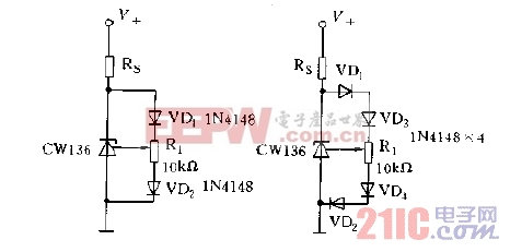 电位器两端串联二极管的电路图.jpg