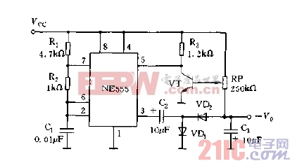 NE555构成的稳定输出DC,DC变换器电路图.jpg