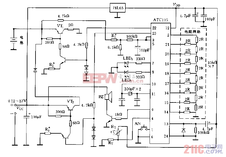 采用ATC105控制芯片构成的充电器电路图.jpg