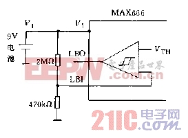 MAX666的电压下降检测功能电路图b