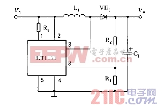 LT1111的典型应用电路升压电路图.jpg