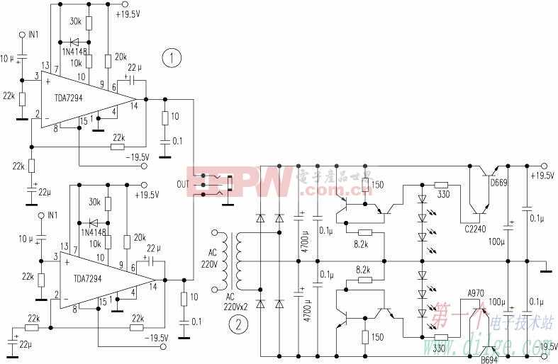 用TDA7294作耳机放大器