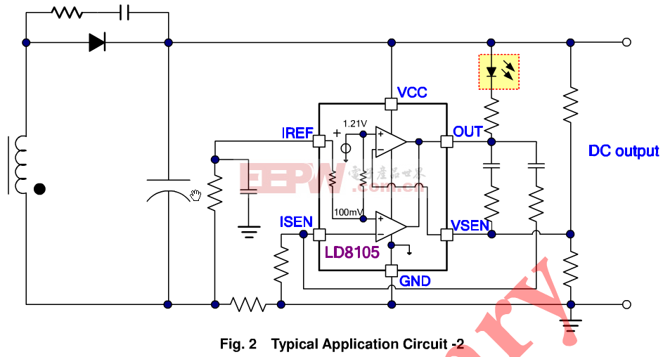 LD8105的典型應用電路圖2