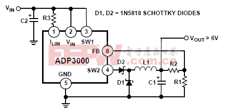 ADP3000 Step-Down Model VOUT大于 6.0 V