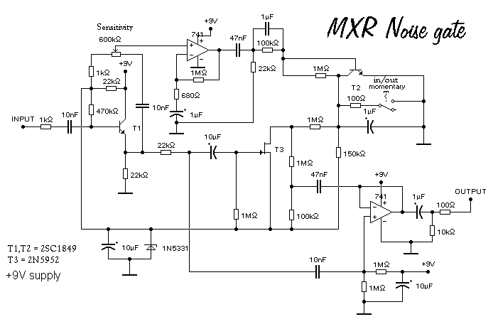 Noise Gate噪声门电路图
