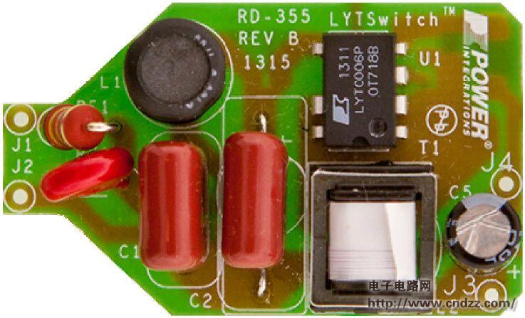 6W非可调光、非隔离降压LED驱动器PCB实物图（正面）