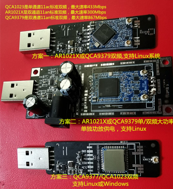 USB接口AR1021X QCA1023 QCA9379双频WiFi模块Dongle版本_副本.jpg
