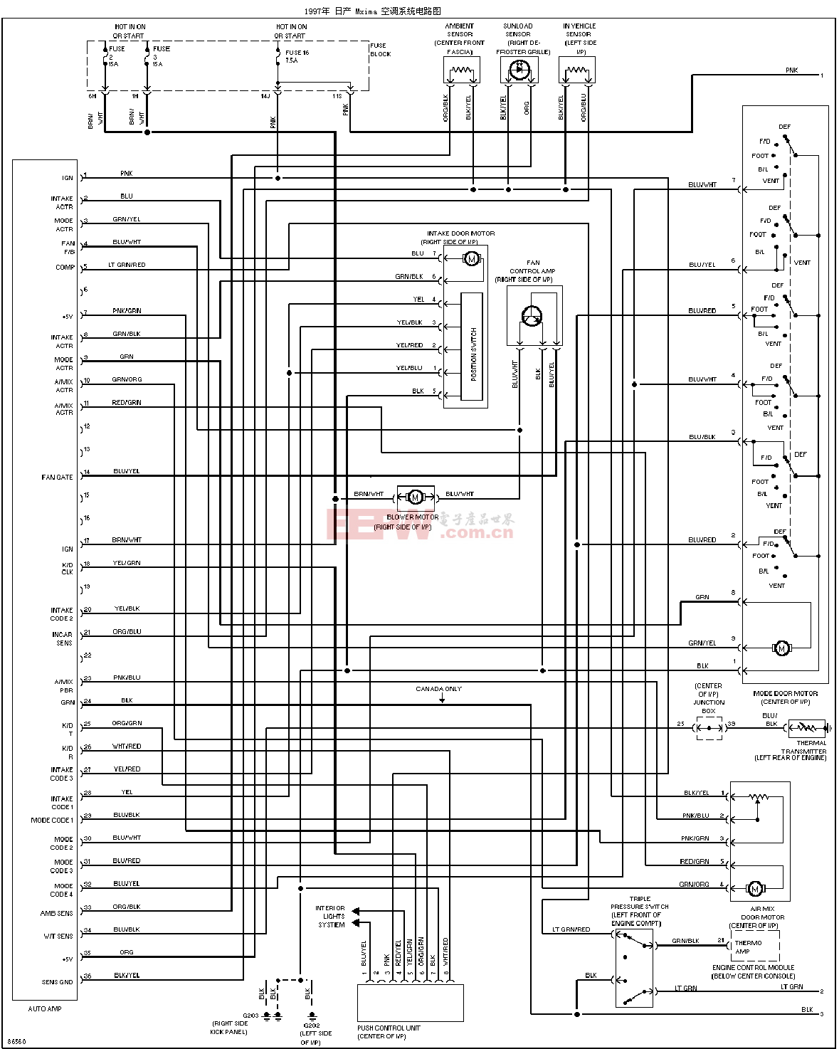 汽车空调电路图(1)
