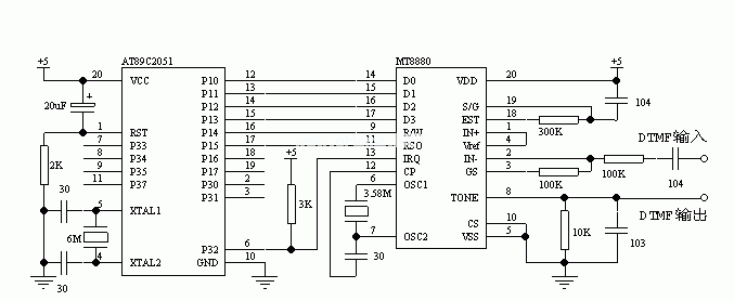 MT8880接口电路
