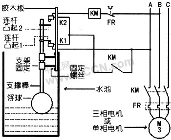 元件少寿命长的水塔自动抽水控制装置------你知道吗?